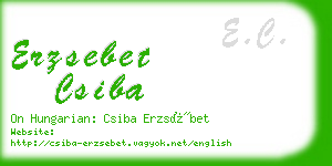 erzsebet csiba business card